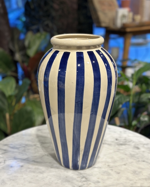Jarrón Rayado XL azul