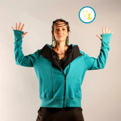 Campera HUG 2.0 verde turquesón en internet