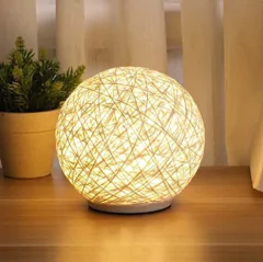Lampara rattan ball lamp al tacto