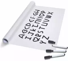 Vinilo Pizarra Pizarrón Blanco Autoadhesivo Fibra Marcador