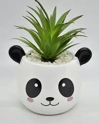 Maceta panda feliz