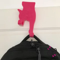 Perchero de puerta gato rosa