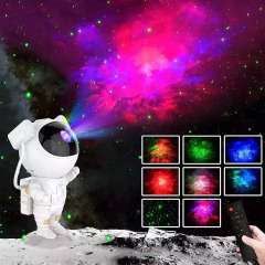 Proyector astronauta con control remoto en internet