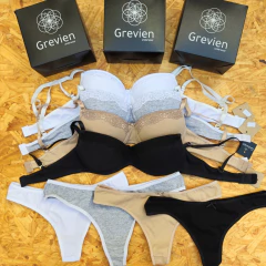 CONJUNTO ARMADO DE ALGODON Y LYCRA CON PUNTILLA GREVIEN ART. 2000 TALLES SURTIDOS 85 - 90 - 95 - 100 - comprar online