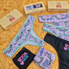 CULOTTE LESS DE ALGODÓN Y LYCRA ESTAMPADOGRAFITTY LINEA SAYKA ART 313 TALLE ÚNICO (X DOCENA) en internet