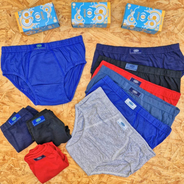 Slip de niño juvenil de algodón y lycra liso, línea imán
