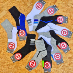 MEDIAS TENIS ULTRAFIT DEPORTIVAS DE HOMBRE ESTAMPADAS ALGODON LYCRA LINEA ELEMENTO ART EL953D TALLE ÚNICO (X DOCENA) - comprar online