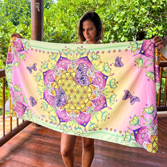 Saída de Praia/Canga Mandala Flor a Vida - comprar online