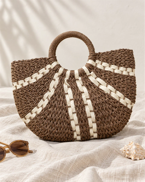 Cartera RAFIA BALI - Chocolate