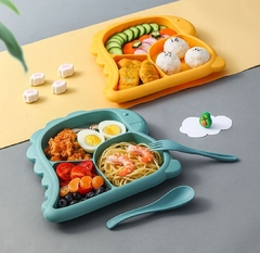 Plato con Divisiones Infantil Diseño Dino - comprar online