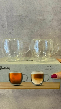 Set 2 Tazas Con Asa Doble fondo
