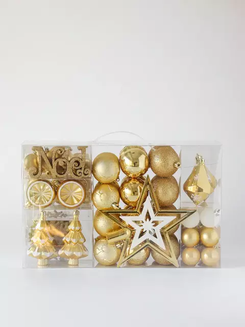 Set completo navidad x 100 piezas doradas