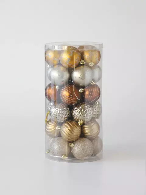 Set esferas navidad x30 unidades cobre