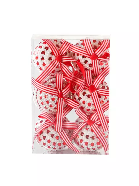 Set de esferas brilante 6cm tradicional x6 - comprar online