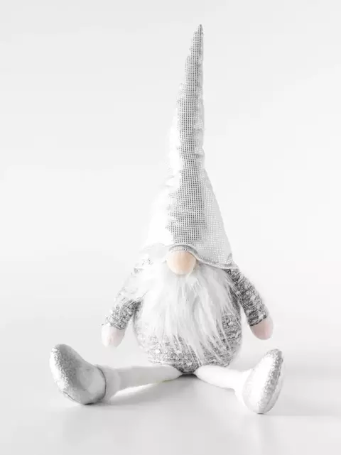 Gnomo sentado 14x8x60cm silver