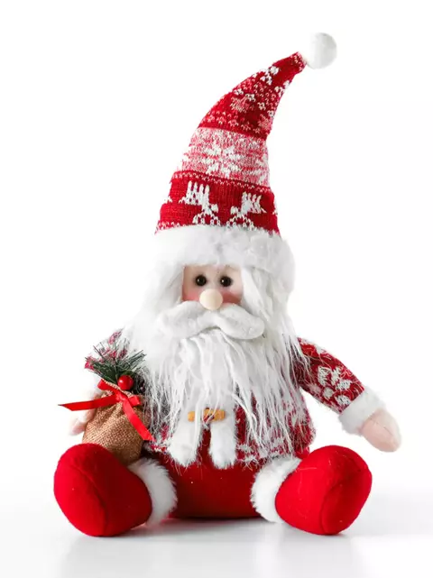 Papa noel sentado 20x15x37cm tradicional