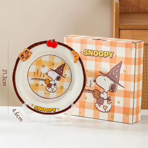 PLATO CERÁMICA SNOOPY CON SOMBRERO