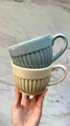 Tazon de cafe chico acanalado - comprar online