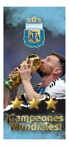 Toallon Secado Rapido Argentina Messi Afa Futbol + Bolsa