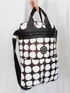 Bolso matero matelasse lunares ByN