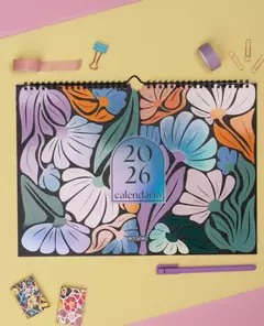 Calendario de pared 2026 35x25 Floral - Mooving