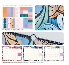 Calendario de pared 2026 35x25 Floral - Mooving - comprar online