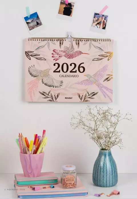Calendario de pared 2026 35x25 Boho - Mooving