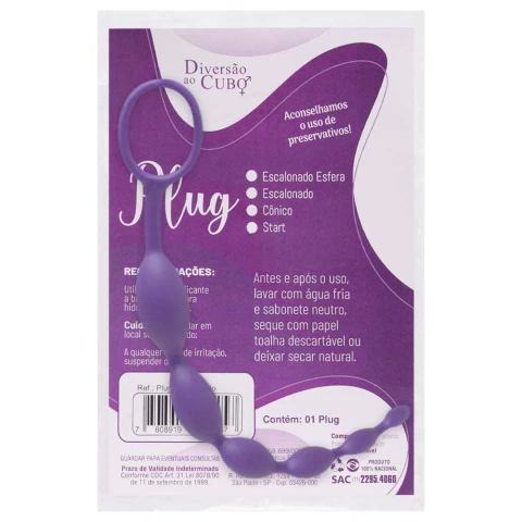 Colar Tailandês c/6 Esferas 20cm Roxo - comprar online