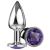 Imagem do Plug Anal GRANDE de Metal 9,5cm com Pedra PL007G