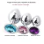 Plug Anal PEQUENO de Metal 7cm com Pedra PL007P - comprar online