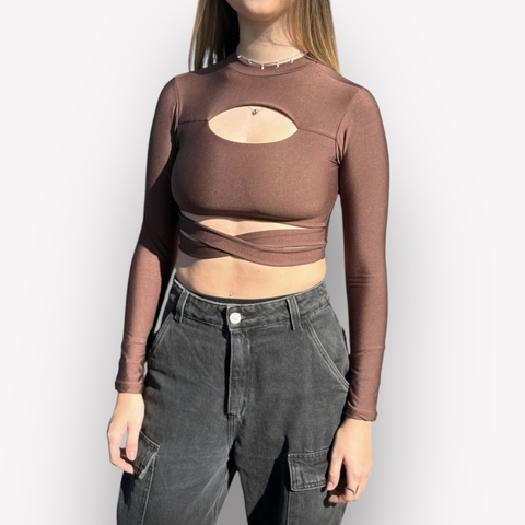 Cropped detalhe recorte - comprar online