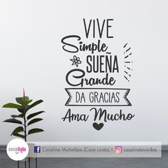 Vinilo "Vive simple"