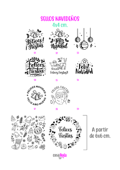 Sello Navidad 4x4 cm - Cosa Linda