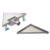 Rejilla Desague Atrim Acero Mate Triangular Ceramico 35 Cm - comprar online