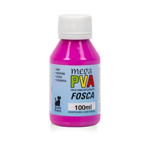 Tinta Mega PVA Fosca 100ml (cores variadas) - Gato Preto