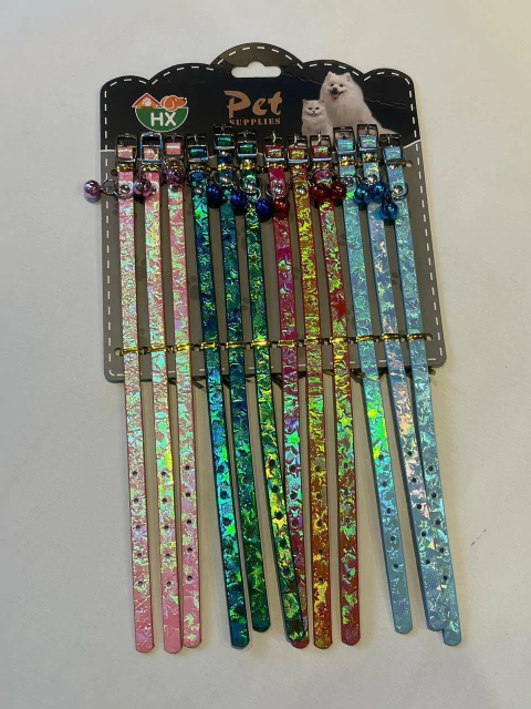 collar gato estrellas tornasoladas