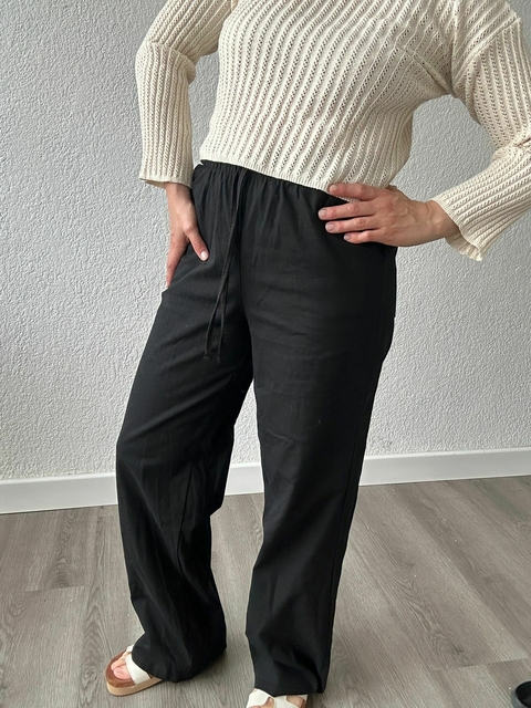 PALAZO LINO (613) ELASTIZADO CINTURA CON ELASTICO - comprar online