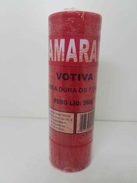 6 VELAS VERMELHO 260 GR 7 DIAS
