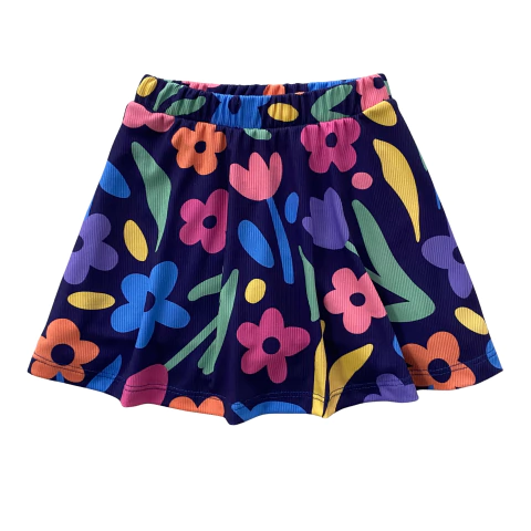 Pollera Con Short Gaia Azul - comprar online