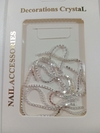 STRASS PLATEADO EN TIRA CON PERLA CHERIMOYA