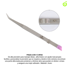 PINZA CURVA 2 EN 1 PARA STRASS CHERIMOYA BH005143