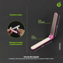 LIMA DE UÑAS PLEGABLE ROSA CHERIMOYA BM00011