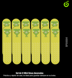 SET DE MINI LIMAS DECORADAS 100/180 x 12 UNIDADES CHERIMOYA BP00004 - comprar online