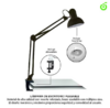 LAMPARA ARTICULADA NEGRA COLDROSE (CR000059) - comprar online