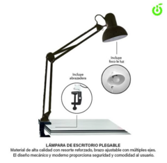 LAMPARA ARTICULADA NEGRA COLDROSE (CR000059) - comprar online