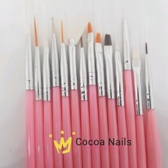 PINCELES NAIL ART SET 15 UNID
