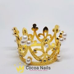 APOYA PINCELES CORONA DORADA O PLATEADA - comprar online