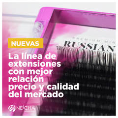 PESTAÑAS EXTENSIONES RUSSIAN CURVA C 0.07