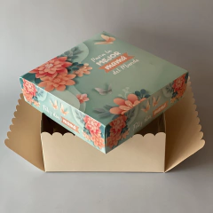 MINI Pack x 2 u MAMÁ 01- MTAR CLASS - DIA DE LA MADRE (25x25x11 cm) CAJA DESAYUNOS / TORTAS Nueva! (color natural) - comprar online