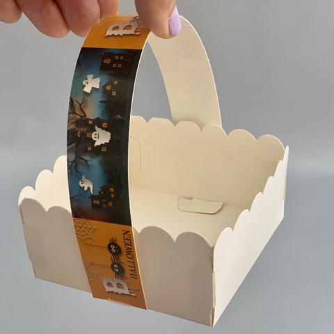 Pack x 6 u HALLOWEEN 01 - CANASTITAS (10x10x5 cm) sin tapa HALLOWEEN